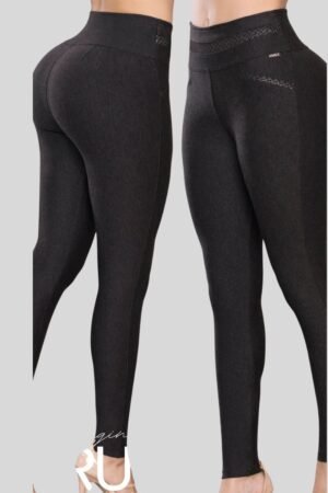LEGGING PUSH-UP NEGRO CON PRETINA ANCHA